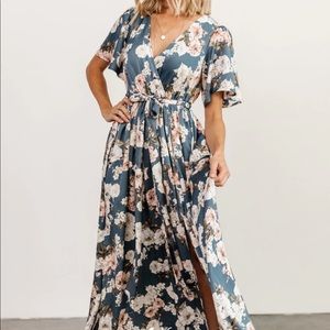 XS Baltic Born Sicily Satin dress ( maxi altered to be a midi on 5 foot frame)